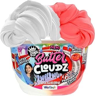 COMPOUND KINGS - Fluffy Cloudz Slime Jar (Peppermint Candy Cane)