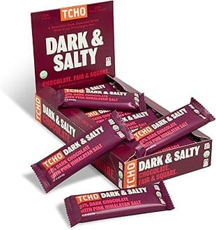 Dark & Salty Chocolate Bars (18 pack) | 100% Plant-Based, Organic 81% Dark Chocolate with Pink Himalayan Salt | Vegan, Soy-Free, Gluten-Free, Individually Wrapped Bars | A Guilt-Free Indulgence (0.70oz each)