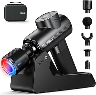 Massage Gun Deep Tissue with Heat and Cold Head Charging Stand, Gift for Dad Men Muscle Percussion Massage Gun for Athletes for Pain Relief Gifts for Women Men Active Thermacool Deluxe