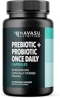 Prebiotics and Probiotics for Women and Men as Digestive Enzyme Support | Healthy Gut Flora with Patent Pending Probiotic and Prebiotic Blend | 60 Non-GMO, Vegetarian Digestive Support Capsules