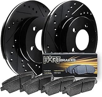 Hart Brakes Front Brakes and Rotors Kit |Front Brake Pads| Brake Rotors and Pads| Heavy Duty Brake Pads and Rotors |fits 1980-1994 Ford F-250, 1980-1994 Ford F-350