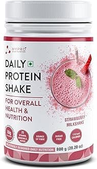 Mypro Sport NutritionDaily Protein Shake 118 kcal Calories,25 Vitamin,Minerals & 7 Herbs,Provide Energy,Support Immunity & bone Health-For Men & Women (Strawberry, 800 g (Pack of 1))
