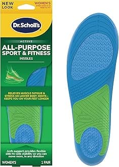 Athletic Series Sport Insoles For Women,1 Pair,Size 6-10