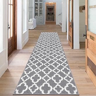 SHACOS Non Slip Runner Rug Hallway 60x240 cm Long Hall Runner Rugs Washable Narrow Carpet Runners for Hallway Entryway Kitchen, Grey