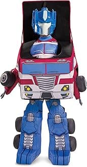 Official Premium Optimus Prime Costume Toy for Kids - Transformers Robot Fancy Dress for Halloween, Christmas, Birthday