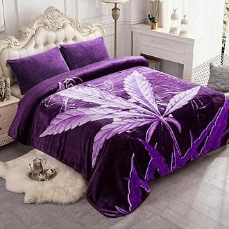 JYK Plush Fleece Blanket Queen Size 91" x 75", 3.7LBs 1 Ply Soft Korean Mink Warm Lightweight Bed Blanket for Spring Fall Autumn Winter and Home Decor