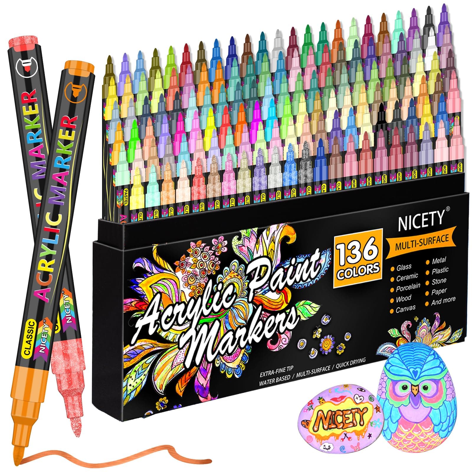 136 Acrylic Paint Pens