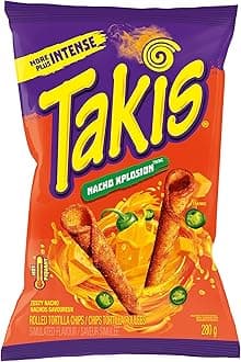 TAKIS Xplosion Tortilla Chip Snacks, Zesty Nacho Cheese Flavour, 280g Bag