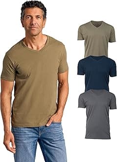 True ClassicMen's V-Neck Short Sleeve T-Shirt, 1-Pack - White, 3XL