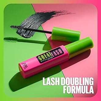 Maybelline New York Great Lash Washable Volume Mascara Dual Pack, Blackest Black, 0.86 fl oz, 2 Count