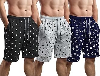 Stylish Men's Cotton Shorts (Pack of 3) – Multicolored, Lightweight, Breathable, Casual Summer Lounge, Gym, Athletic, Workout, Beach & Travel Shorts for Men
