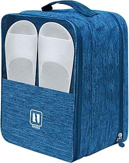Large Shoe Bags for Travel, Holds 3 Pairs, Blue