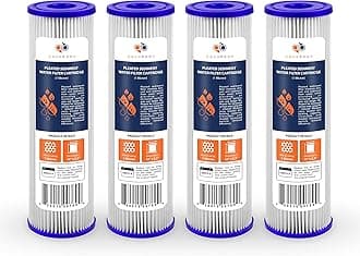 Of 1 Micron Pleated Sediment Water Filter Cartridge 10x2.5 Standard Size by Aquaboon by Aquaboon