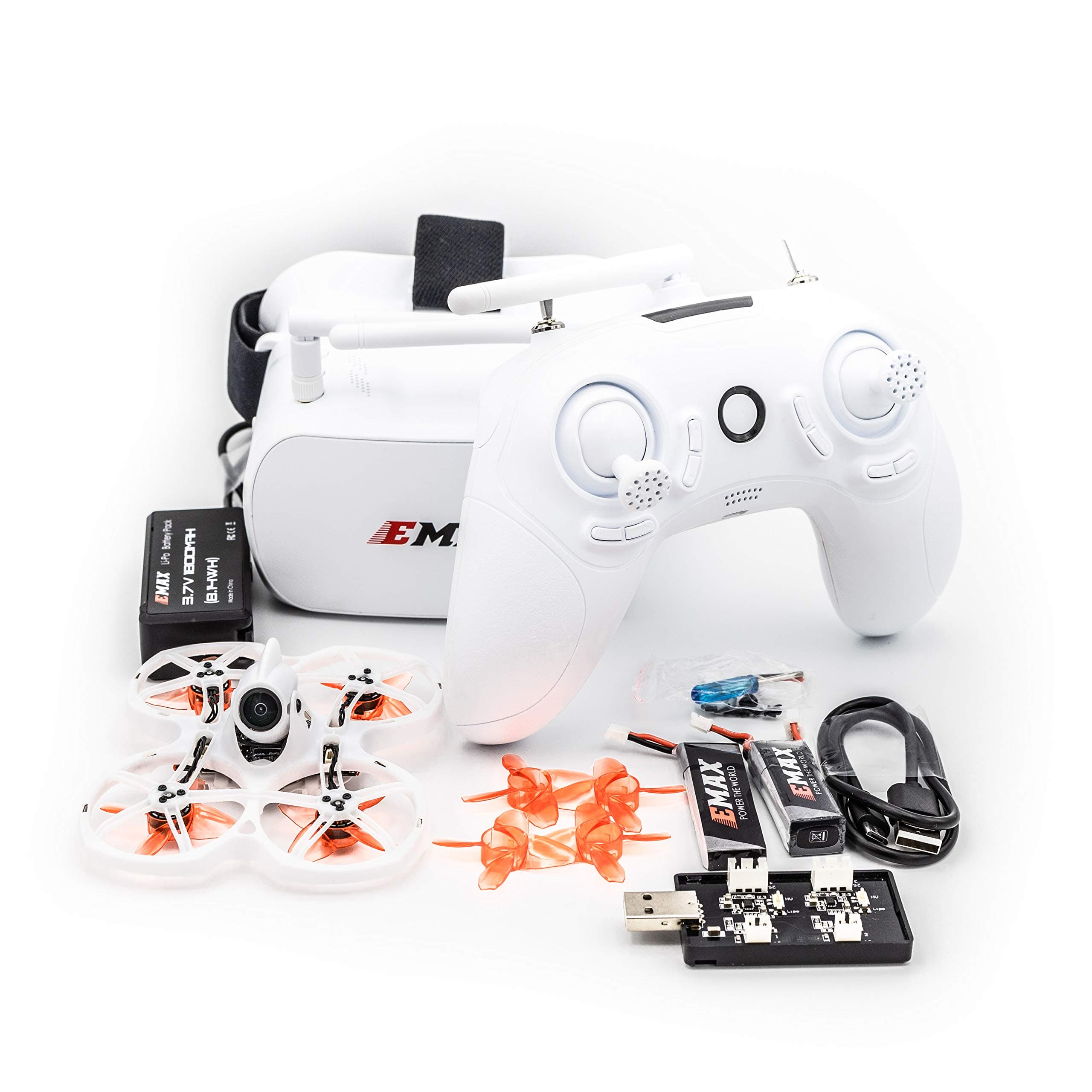 EMAX Tinyhawk 2 II RTF Kit FPV FRSKY Camera Racing Drone with Goggles and Controller for Kids and Beginners