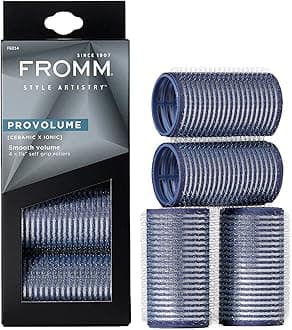 Fromm ProVolume 1.25" Self-Grip Ceramic Ionic Thermal Hair Rollers, 4 Count, Salon Quality Hair Curlers for Shorter or Medium Length Hair, Bangs and Tighter Curls