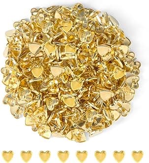 moinkerin 200 Pcs Paper Fasteners Split Pins Crafts 0.3 x 0.35inch Mini Brads for Paper Crafts Golden Brad Fasteners for DIY,Crafting,Scrapbooking,Stamping Brass Fasteners for Office (8x9mm)