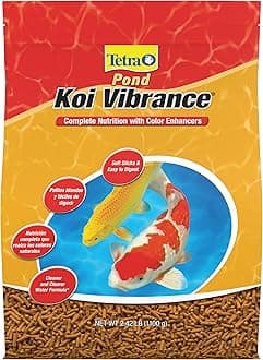 TetraPond Koi Vibrance Soft Sticks, Floating Pond Fish Food for Koi Fish and Ornamental Goldfish, 2.42 Pounds