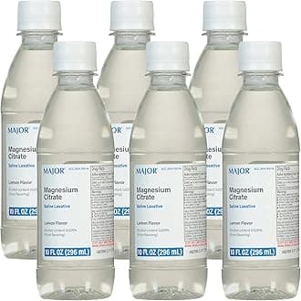 MAJOR Magnesium Citrate Saline Laxative - Helps Relieve Occasional Constipation (Irregularity) - Lemon Flavor - 10 Fl. Oz. (6 Pack)