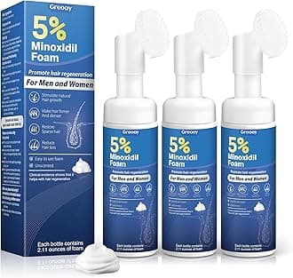 5% Minoxidil Hair Growth Foam Men and Women Suitable for Hair Thinning Receding Hairline and Hair Loss to Hair Regrowth Get Thicker Fuller Hair