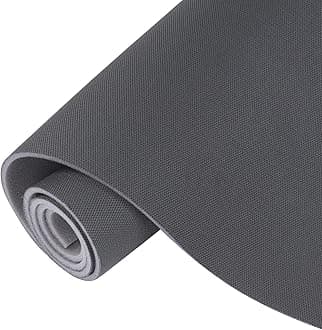 Auto Headliner Fabric Mesh Type 60inx24in with Foam Backing Interior Replacement Headliner Material, for All Vehicles RV Boat Home Roof Upholstery Fabric, Dark Gray