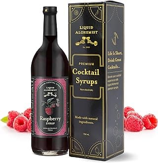 - Liquid Alchemist Raspberry Syrup for Cocktails | Real Ingredients Make our Raspberry Syrup for Drinks a great Margarita Mix | Small Batch, Non-GMO & Vegan | 25.4 oz Drink Mixer, Pack of 1