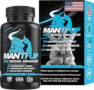 MANTFUP Daily Sexual Enhancer for Men | Boost Libido, Testosterone & Performance, Fast-Acting Enhancement | Potenciadores de Testosterona (1 Month)