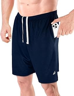 Men's Athletic Shorts Quick Dry Loose-Fit Lightweight Running Workout Gym Shorts with Pockets