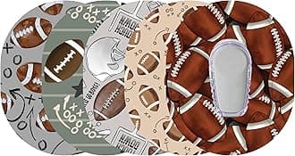 Glucomart Adhesive Patches for Dexcom G6 – 5-Pack Waterproof, Sweatproof CGM Overpatches – Hypoallergenic CGM Patches (Football)