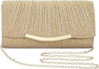 UBAYMAX Evening Bag Clutch Purses for Women Lady Girl Handbags Crossbody Bag Wedding Bag for Prom Party Wedding Engagement, Champagne Gold- B, Evening Bag