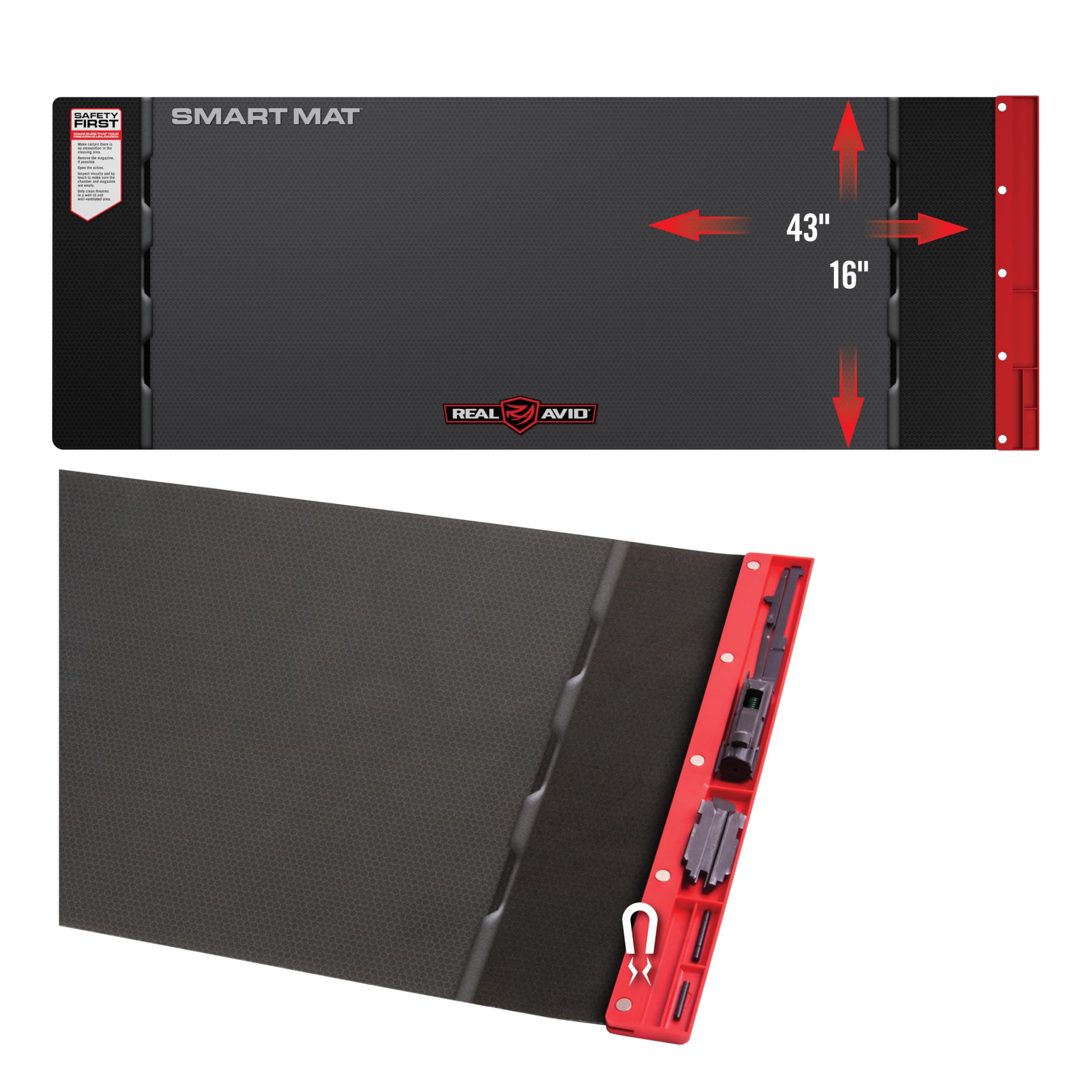 Smart Mat Options - Choose 47.25”x19.5” XXL Mat or 43"x16" Universal Smart Gun Mat - Gun Oil Resistant, Non-Slip, Padded Rifle Cleaning Mat