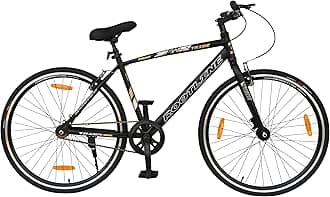 ROOTLINE Tribe 700C (Black) Power Break, Hight Adjustable PU Seat,D/W Alloy Rim,Water Decals Lightweight & Hybried & Reacing Cycle