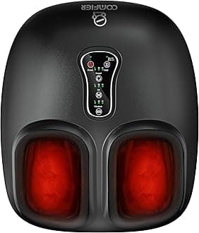 Shiatsu Foot Massager with Heat,Vibration,Rolling Compression,Feet Massager for Plantar Fasciitis,Neuropathy Pain,Home Office Use,Fits Size up to 13IN,for Dad,Mom