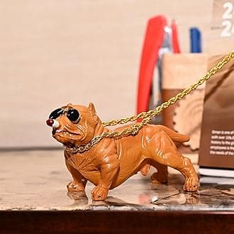 Birthday Gift for Friend – Aggressive Bulldog Showpiece Figure for Home and Car Décor | Resin Bulldog Statue for Living Room, Office | Animal Figurine for Modern and Rustic Interiors - Brown