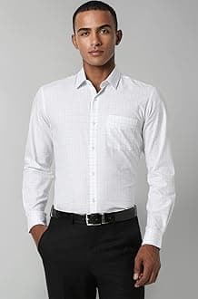 Peter England Men Polycotton Solid Slim Fit Shirt