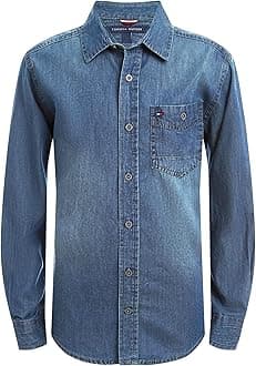 boys Maxwell Printed Denim Shirt Button Down Shirt