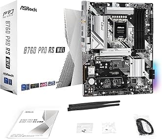 ASRock B760 Pro RS WiFi LGA1700 HDMI DisplayPort eDP Intel B760 ATX Motherboard DDR5 192 GB 7200 MHz (OC) SATA3 6.0 Gb/s