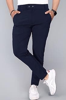 Mehrang Men's Stretchable Stretchable Formal Pant Trousers | Stylish Slim Fit Men's Wear Trousers for Office or Party | Polycotton Knitted Fabric