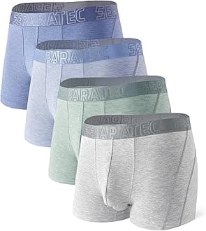 Mens Underwear Rayon Made from Bamboo Underwear Men, 3.5-Inch Legs Breathable Trunks for Men, 3-4 Pack