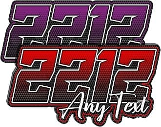 - Custom Racing Number Name Sticker Personalized Racing Team Name Text Decal RC Sticker Decal Waterproof Vinyl for Water Bottle Tumbler Helmet Car Laptops Phone Gifts for Boy Girl