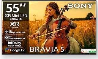 139 cm (55 inches) BRAVIA 5 Series 4K Ultra HD Smart Mini LED Google TV K-55XR55A