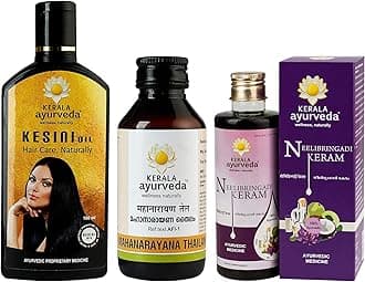 Kesini Oil - 100 ml & Neelibringadi Keram 200 Ml & thailam 200 Ml | Post-workout Abhyanga Oil | Soothes Sore Muscles | Relieves Stiff Joints | With Bilva, Ashwagandha