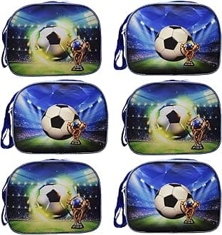 Asera Polycotton Birthday Return Gifts Sling Bag/Picnic Bag Cartoon Theme Bags for Kids (Football Set of 6 Pcs), Multicolour