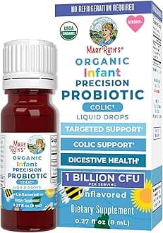 MARYRUTH'S Organics Baby Probiotic Drops | Liquid Precision Probiotics for Digestive Health | Colic Calm | Occasional Colic Baby Relief | USDA Organic | Vegan | Baby Essentials| 30 Servings