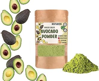 Freeze dried Avocado powder without additives, preservatives or added sugar. For smoothies vegan recipes. Natural food coloring Fiber source (200g)