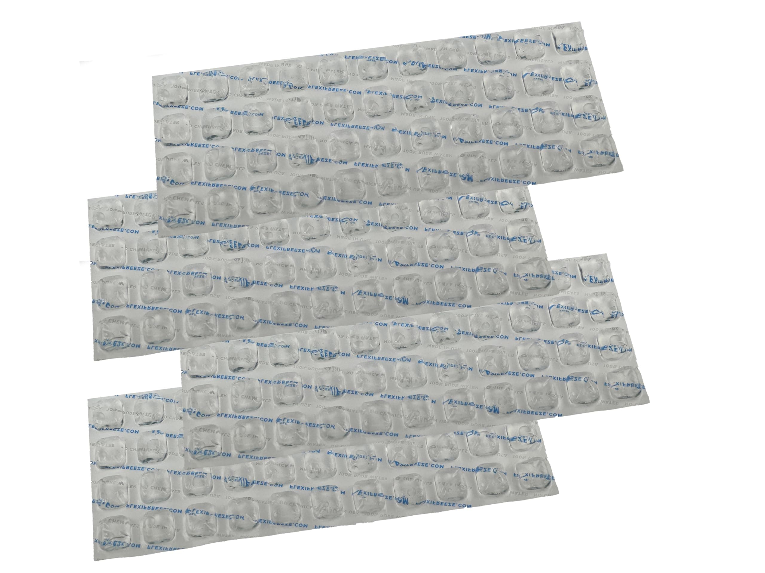 FlexiFreeze Refreezable Ice Sheets 4 Pack – Reusable Ice Packs for Coolers & Lunch Boxes (44 Cubes)