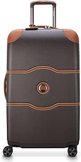 Delsey Paris Suitcase Chatelet Hardside 2.0 Luggage with Spinner Wheels 20 inches Brown
