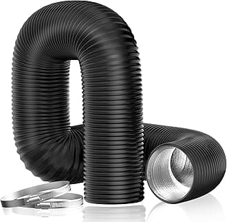 Dryer Vent Hose, 6" Insulated Flexible Duct 8FT with 2 Duct Clamps, Heavy-Duty Three Layer Protection for HVAC Ventilation, Duct Fan Systems