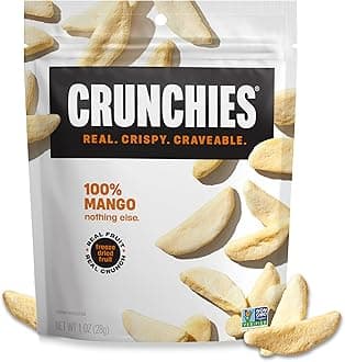 - Crunchies Freeze-Dried Fruits, 100% All Natural Crispy Fruit, Non GMO and Kosher, Resealable Freeze Dried Fruit Snack Packs, Pack of 6 (Mango)