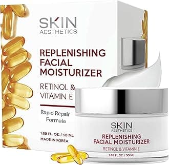 Retinol & Vitamin E Face Moisturizer - Repairs, Moisturizes, Fine Lines & Wrinkles Treatment - Anti-Aging - Dermatologist Tested Korean Skincare - Clean Beauty, Cruelty-Free - 1.69 oz