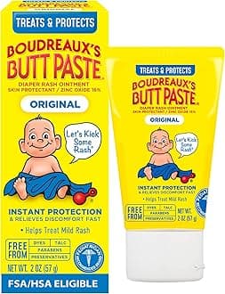 Boudreaux's Butt Paste Diaper Rash Ointment, Original, 2 Oz, Pack of 1